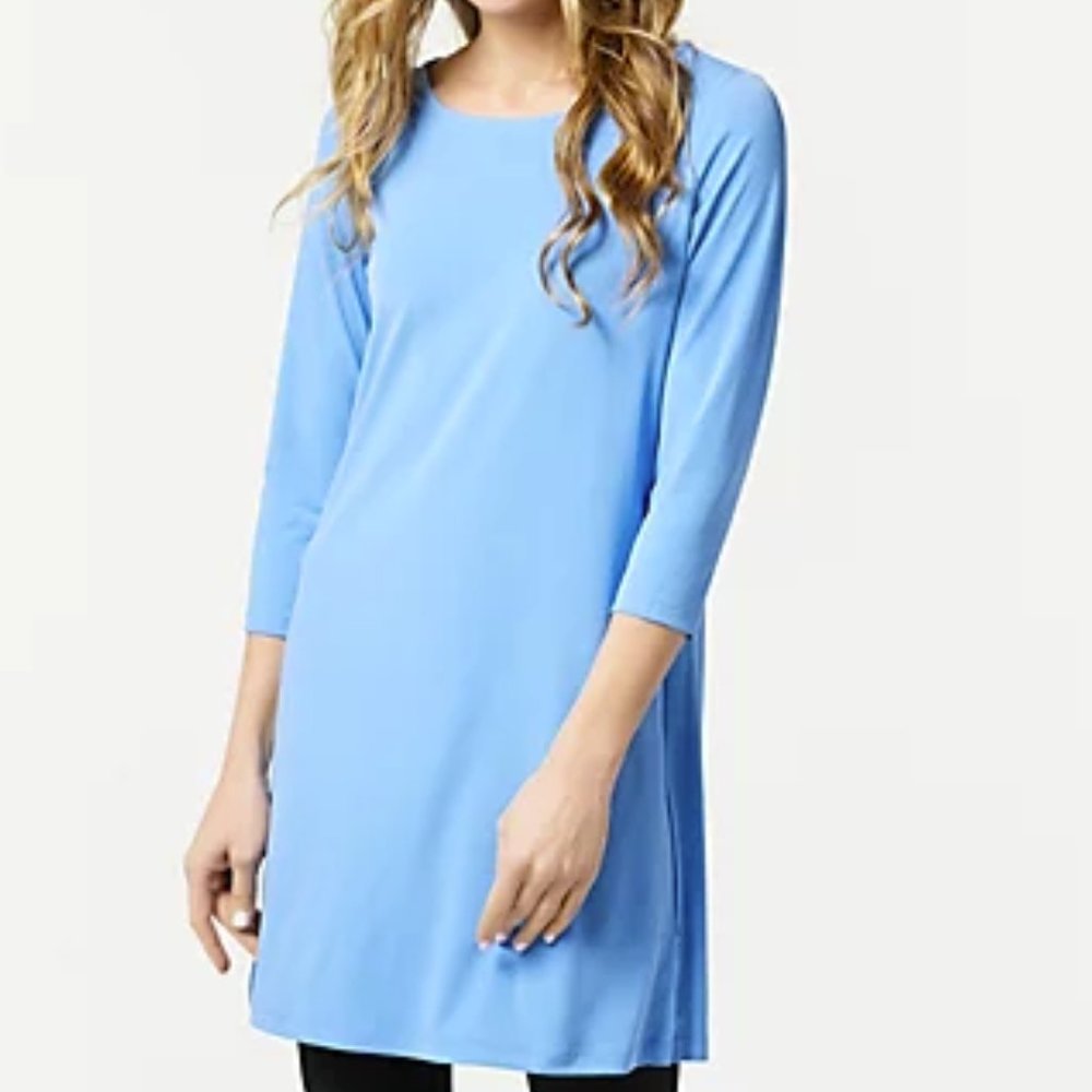 Susan Graver Petite Liquid Knit Tunic w/ Slits